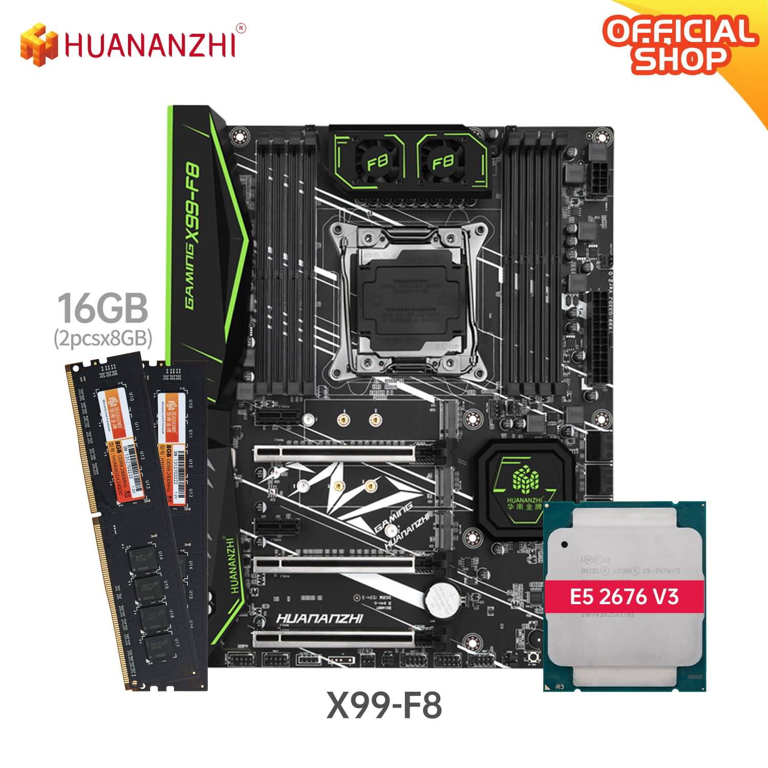 Buy Huananzhi X99 F8 X99 Motherboard With Intel Xeon E5 2676 V3 With 2 