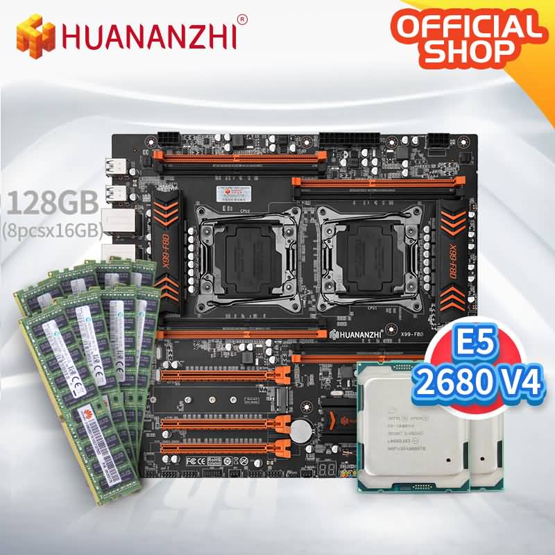 Buy Huananzhi X99 F8d X99 Motherboard Intel Dual With Intel Xeon E5 2680 V4 2 With 8 16gb Ddr4